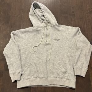 Rainforest Cafe Hoodie Mens Small Gray Half Zip Pullover Embroidered Sweatshirt